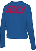 Junk Food Clothing Philadelphia 76ers Womens Blue Thermal LS Tee