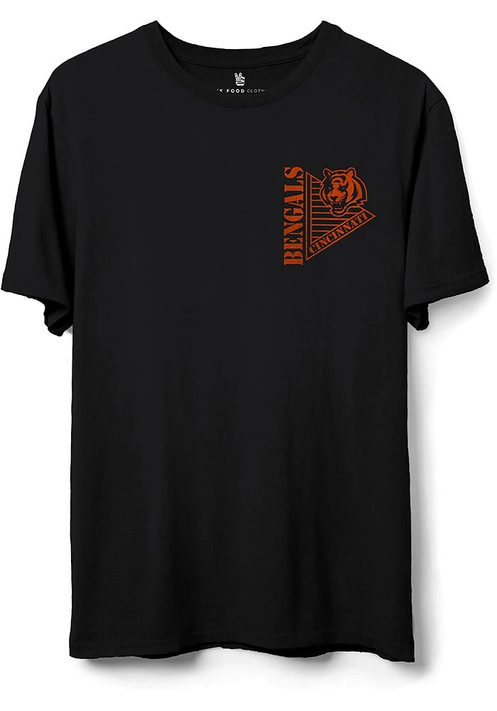 Junk Food Clothing Cincinnati Bengals Black Drive Short Sleeve T Shirt