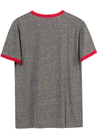Junk Food Clothing Kansas City Chiefs Grey BACKYARD RINGER Short Sleeve Fashion T Shirt