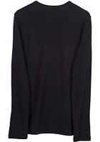 Junk Food Clothing Pittsburgh Steelers Black CLASSIC THERMAL Long Sleeve T Shirt