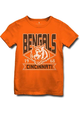 Junk Food Clothing Cincinnati Bengals Youth Orange Vintage Logo Short Sleeve T-Shirt