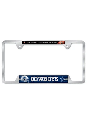 Dallas Cowboys Chrome License Plate Frame - Silver