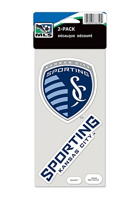 Sporting Kansas City 2pk 4x8 Perfect Cut Auto Decal - Blue