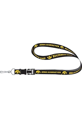 Iowa Hawkeyes Black Lanyard - Black