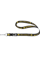 Iowa Hawkeyes Black Lanyard - Black