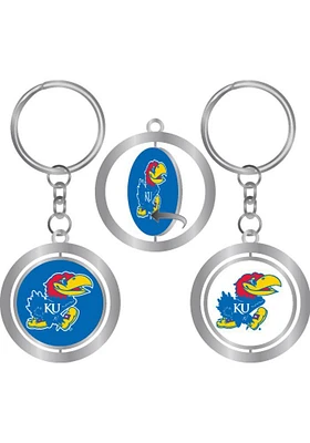 Kansas Jayhawks Spinner Keychain - Blue