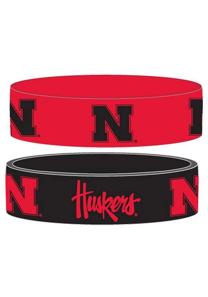 Nebraska Cornhuskers 2pk Bulky Bands Kids Bracelet