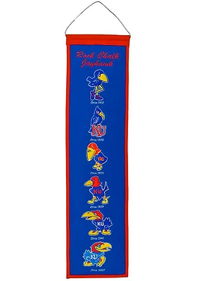 Kansas Jayhawks 8x32 Heritage Banner