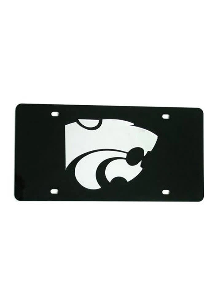 K-State Wildcats Silver Team Logo Car Accessory License Plate
