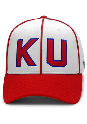 Kansas Jayhawks Mens White Retro Negro Leagues Baseball Fitted Hat