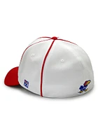Kansas Jayhawks Mens White Retro Negro Leagues Baseball Fitted Hat