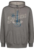Branson Mens Grey Country Muisic Long Sleeve Hoodie