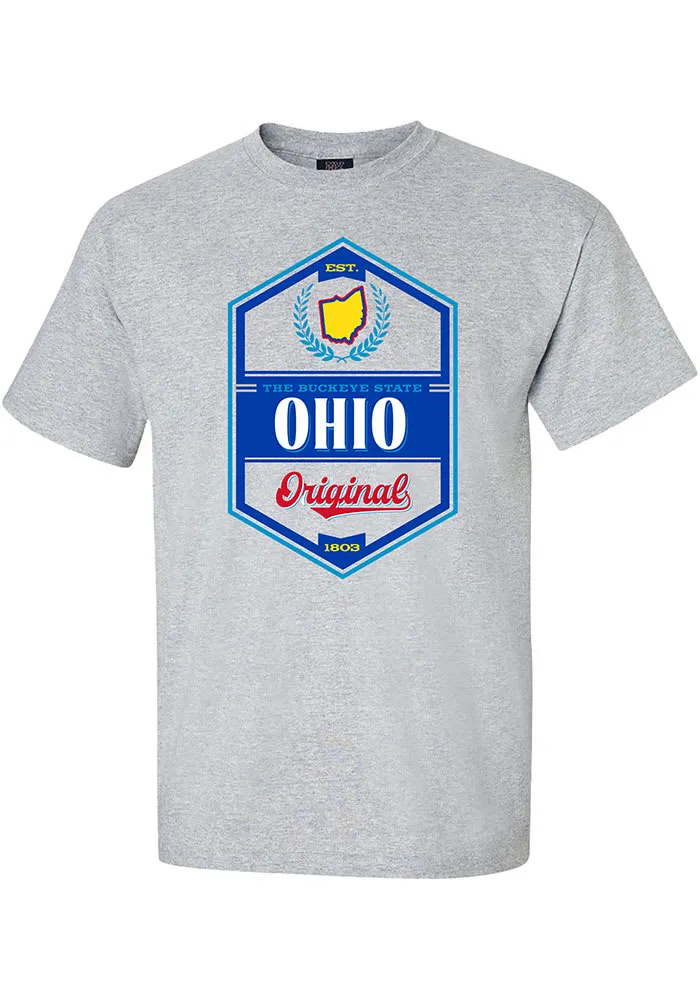 Ohio Grey The Buckeye State Short Sleeve T Shirt