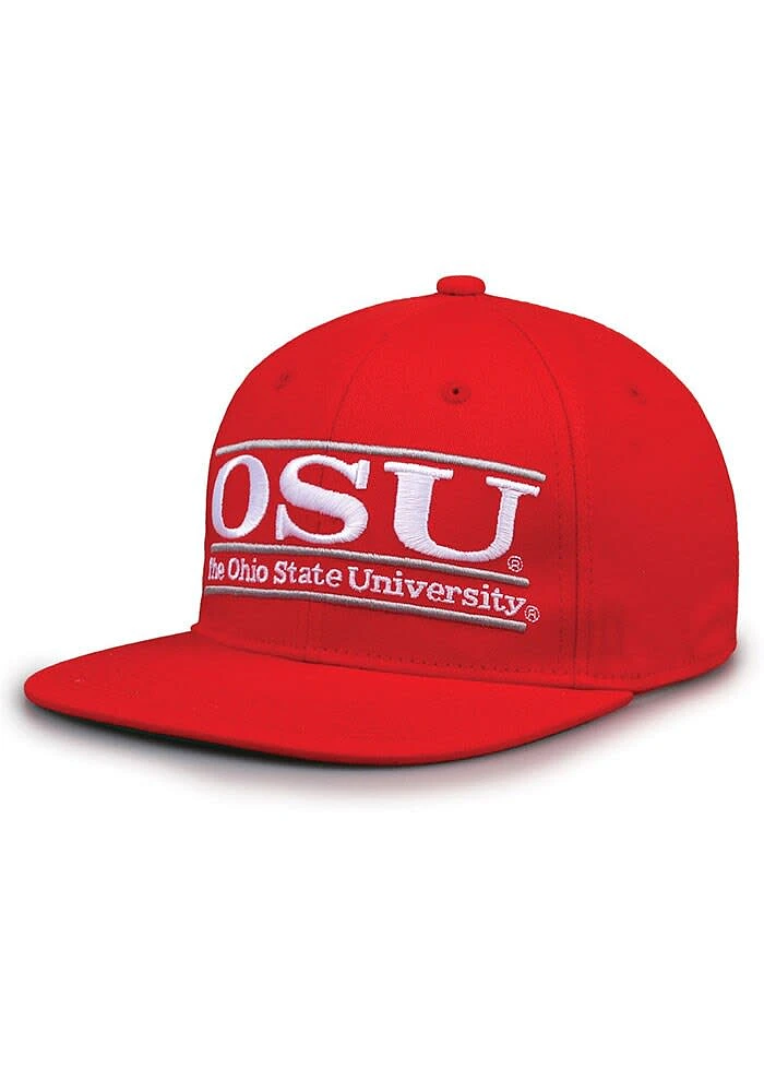 Ohio State Buckeyes Red Retro Bar Mens Snapback Hat