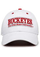 Ohio State Buckeyes Retro Bar Nickname Adjustable Hat - White