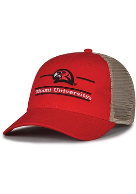 Miami RedHawks Split Bar Trucker Adjustable Hat - Red