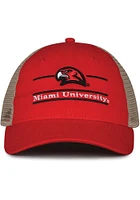 Miami RedHawks Split Bar Trucker Adjustable Hat - Red