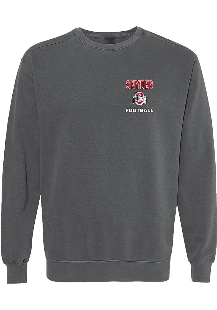 Austin Snyder  Rally Ohio State Buckeyes Mens NIL Embroidered Long Sleeve Crew Sweatshirt