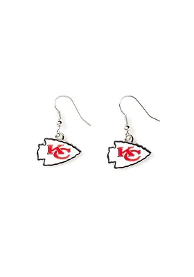 Kansas City Chiefs Logo Dangle Womens Earrings
