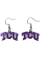 TCU Horned Frogs Logo Dangle Womens Earrings