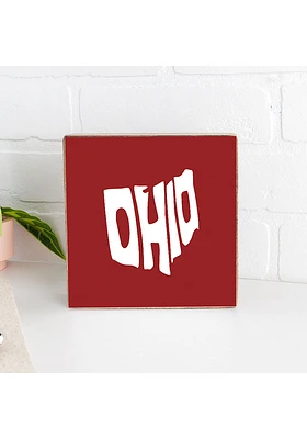 Ohio 6x6 Rustic Block Sign