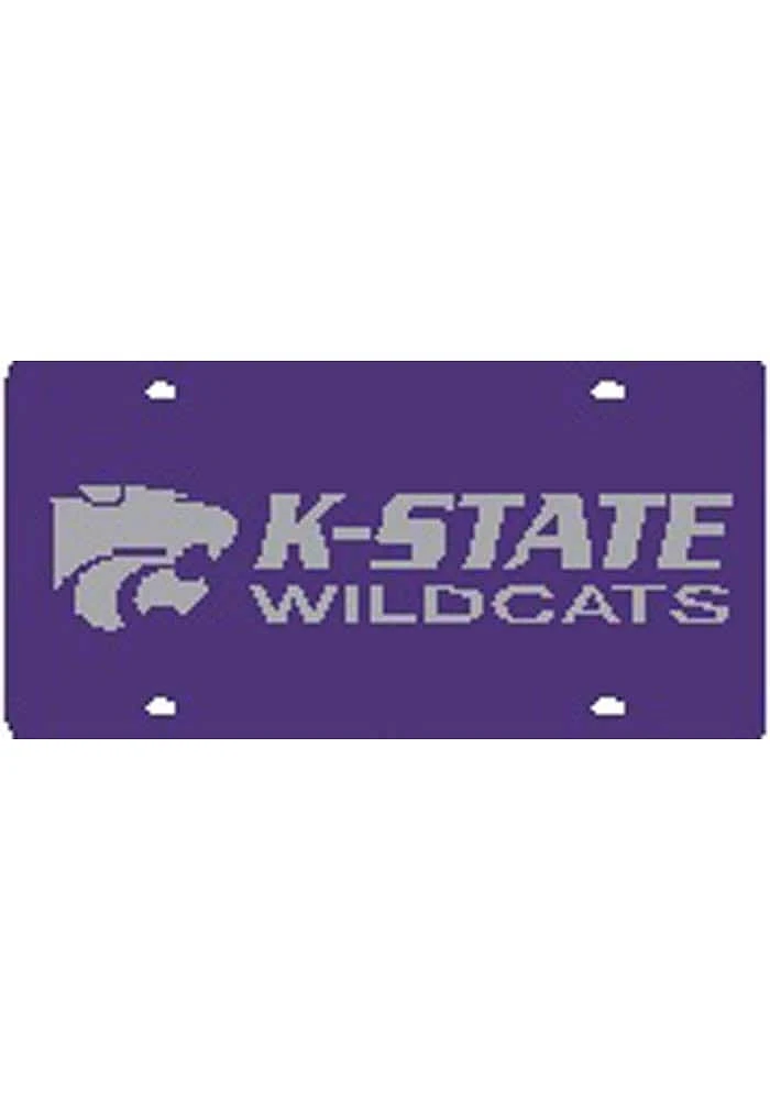 K-State Wildcats Purple Purple Team Name, Logo Car Accessory License Plate