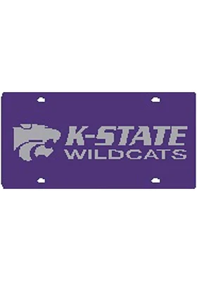 K-State Wildcats Purple Purple Team Name, Logo Car Accessory License Plate