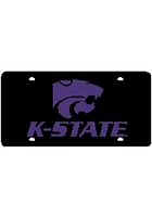 K-State Wildcats Black Purple Wordmark Black Car Accessory License Plate