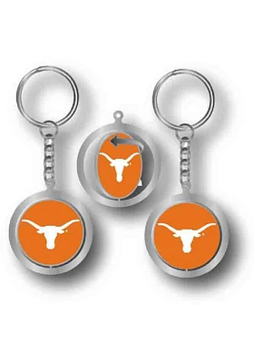 Texas Longhorns Spinner Keychain - Silver