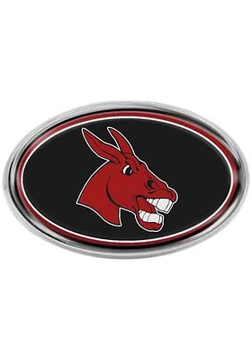 Central Missouri Mules Black Domed Oval Shape Car Emblem - Black
