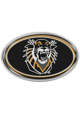 Fort Hays State Tigers Black Domed Oval Car Emblem - Black
