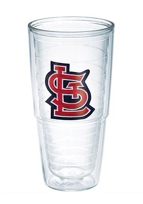St Louis Cardinals 24oz Clear Logo Tumbler - Red