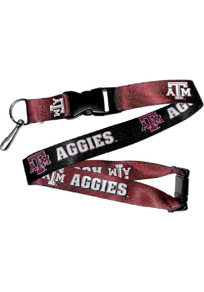 Texas A&M Aggies Maroon, Black Reversible Buckle Lanyard - Black