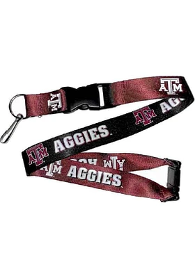 Texas A&M Aggies Maroon, Black Reversible Buckle Lanyard - Black