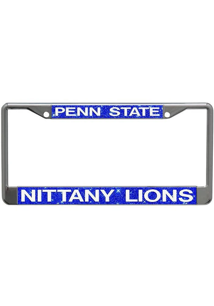 Penn State Nittany Lions Silver Chrome License Plate Frame - Silver