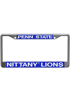 Penn State Nittany Lions Silver Chrome License Plate Frame - Silver
