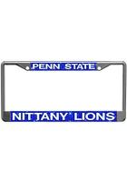 Penn State Nittany Lions Silver Chrome License Plate Frame - Silver
