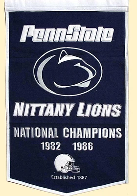 Penn State Nittany Lions 24x38 Dynasty Banner - Blue