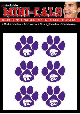 K-State Wildcats 6 Pack Paw Print Tattoo