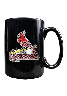 St Louis Cardinals 15oz Black Ceramic Mug - Black