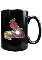 St Louis Cardinals 15oz Black Ceramic Mug - Black