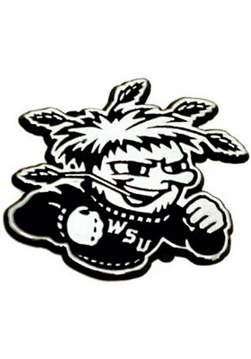 Wichita State Shockers Chrome Car Emblem - Black