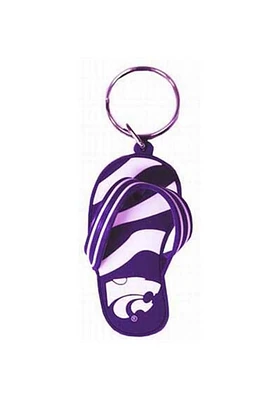 K-State Wildcats Flip Flop Keychain - Purple
