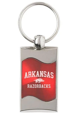 Arkansas Razorbacks Red Wave Keychain - Red