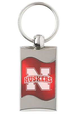 Nebraska Cornhuskers Red Wave Keychain - Red