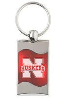 Nebraska Cornhuskers Red Wave Keychain - Red