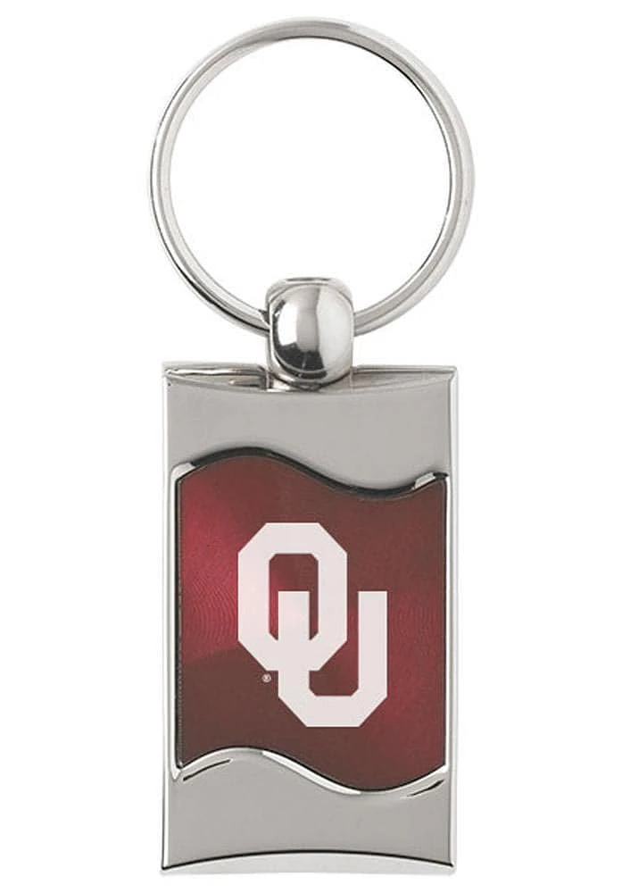 Oklahoma Sooners Burgundy Wave Keychain