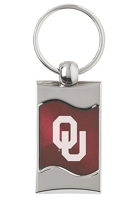 Oklahoma Sooners Burgundy Wave Keychain