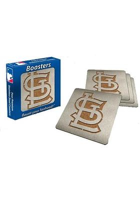 St Louis Cardinals 4pk Stainless Steel Coaster - Silver