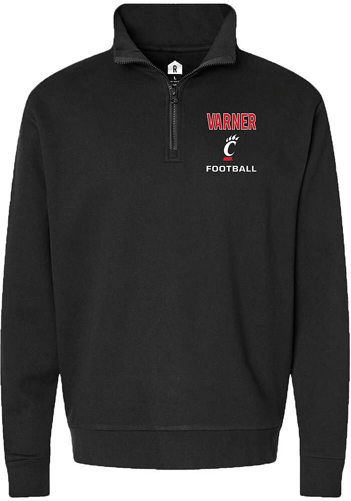 Darian Varner  Rally Cincinnati Bearcats Mens NIL Embroidered Long Sleeve Qtr Zip Pullover